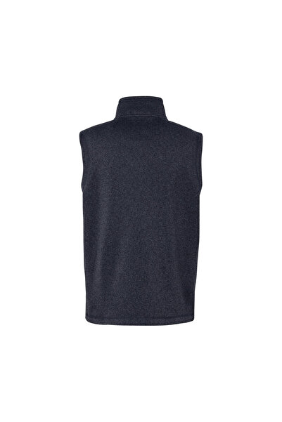 Tchibo Men's Knitted Fleece Vest, Navy Blue