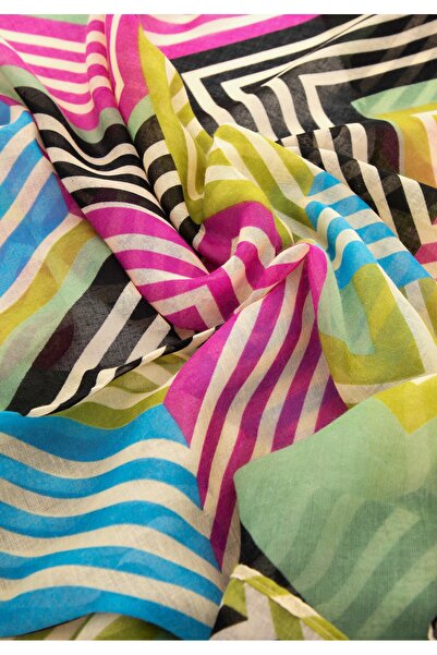 Wittchen Eșarfă pentru femei cu motiv geometric, multicoloră, poliester multicolor