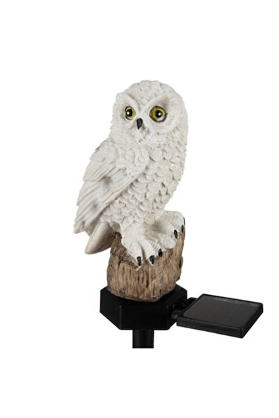 varioshop Owl Solar Lamp, warm light, 44 cm, IP44