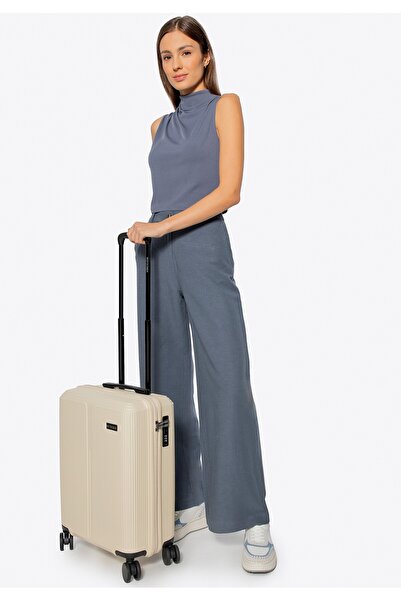 Wittchen Valiză mică bărbătească din ABS cu dungi fine, crem, crem ABS