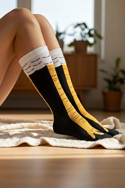 CANMODA جوارب منقوشة على شكل أرجل الدجاج (تناسب المقاسات من 36 إلى 44)