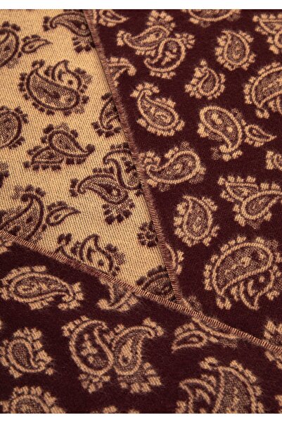 Wittchen Men's Paisley Scarf Burgundy and Beige Burgundy and Beige Acrylic