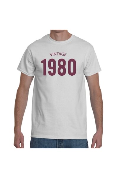 Tricou Destept Tricou personalizat vintage 1980, alb, 2XL