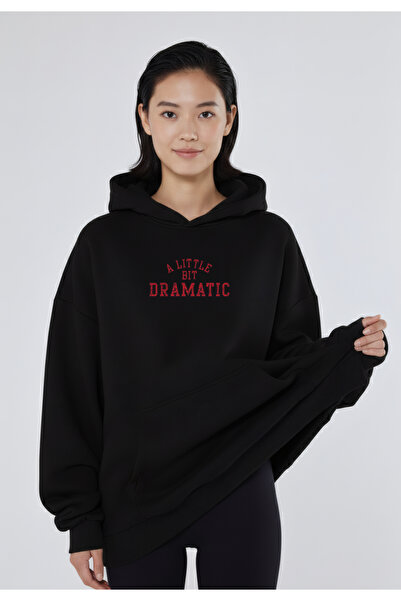 CC STORE Dramatic Back and Front Printed Winter Fleece Thick Sweatshirt Hoodie