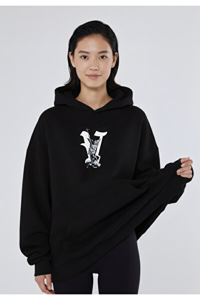 CC STORE Aziz Vlone Back and Front Printed Winter Fleece Thick Sweatshirt Hoodie