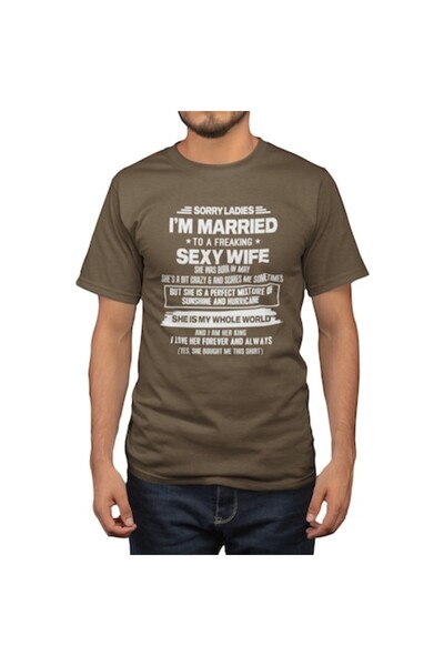 Tricou Destept Tricou Sorry Ladies, kaki, mărimea 3XL