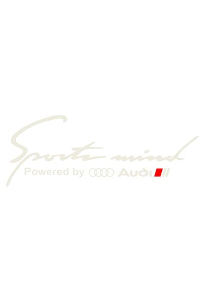 Oracal 651 Sticker auto capota Audi, Sports Mind 30x11cm, alb