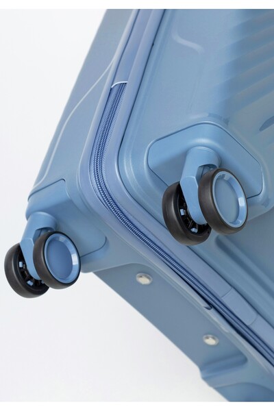 Wittchen Valiză mică pentru bărbați, din polipropilenă cu dungi diagonale, albastră, polipropilenă albastră