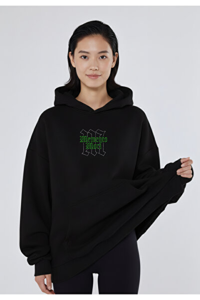 CC STORE Memento Mori Back and Front Printed Winter Fleece Thick Sweatshirt Hoodie