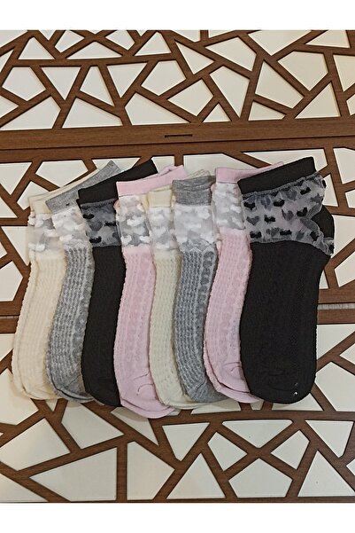 Rocks For جوارب نسائية من التول القطني الممشط، مكونة من 8 قطع