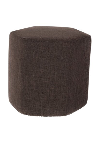QMOBILI HEX Ottoman - Brown, fabric, removable cover, non-slip feet
