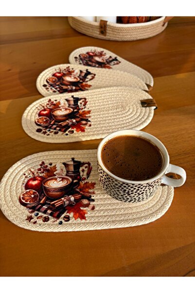 Nev Design 4-Piece Coasters, Dft Printing, Mini Supla, American Service