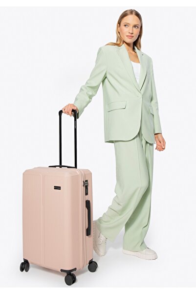 Wittchen Valiză bărbătească medie din ABS cu dungi fine, roz pudrat, ABS roz ...