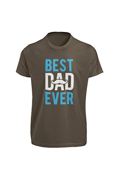 Tricou Destept Tricou „Cel mai bun tată din lume”, kaki, 3XL
