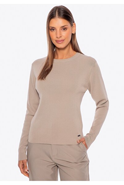 Wittchen Women's Viscose and Nylon Sweater Beige Beige Viscose