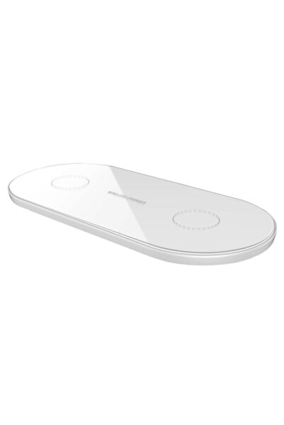 amXea X2 Dual Pad Wireless Charger White, Quick Charge, USB port, micro USB/Type-C/Lightning