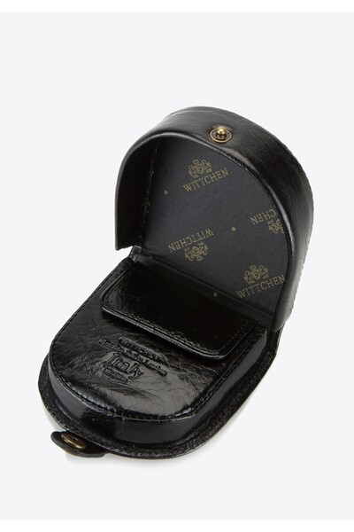 Wittchen Men's Horseshoe-shaped Leather Wallet Black Leather
