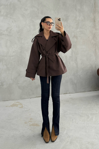 Seda Yalçın Atelier Navy Blue Denim Bustier Pants Set