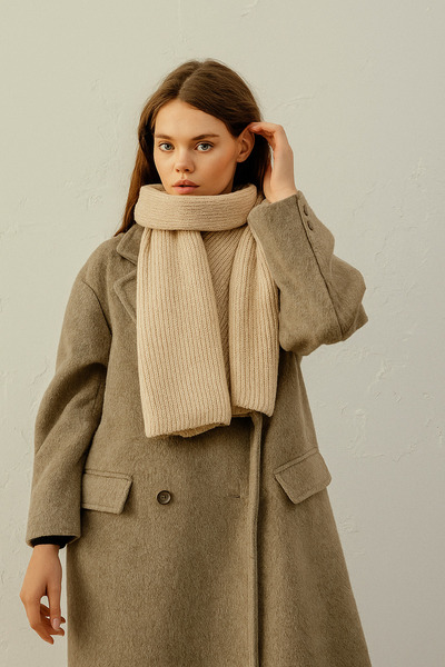 Wega Moda وشاح تريكو لامع من اللوريكس – وشاح تريكو فضي – إكسسوار شتوي أنيق ودافئ للنساء، وشاح نسائي ناعم