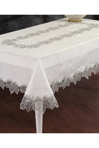 Madamca Estafani̇ Gardenia Tablecloth Embroidered 160*220