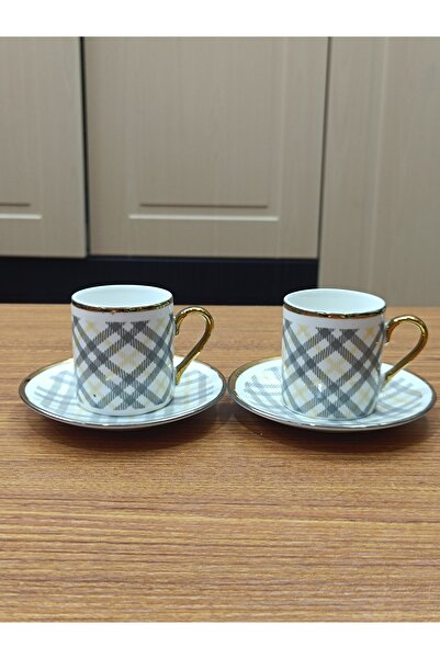 DEKOR ZÜCCACİYE HOME Gönül 2-Person Yellow Coffee Cup