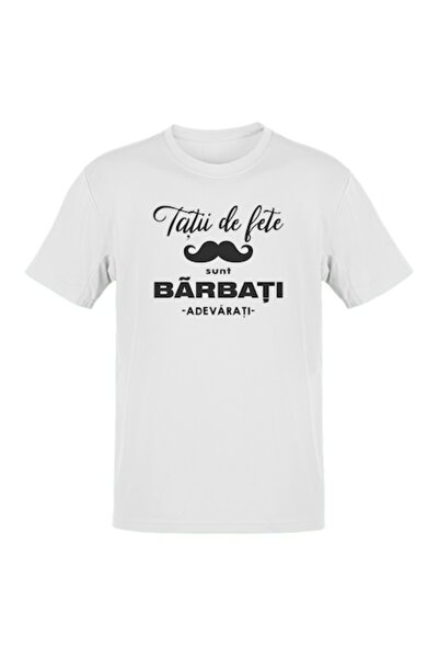 Tricou Destept Tricou personalizat Tatii de fete, Alb, 3XL