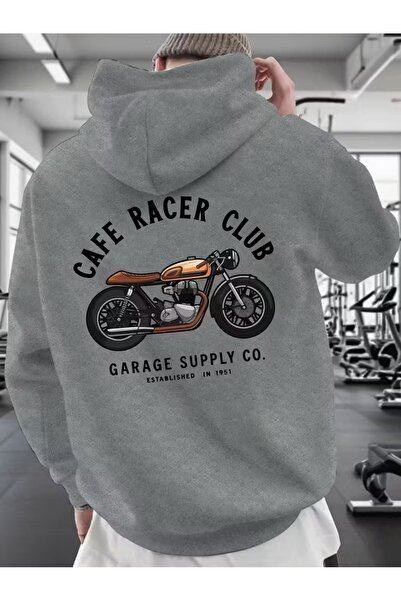 ship master Hanorac pentru bărbați Cafe Racer cu glugă tricou - Design de mot...