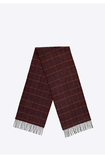 Wittchen Men's Narrow Scarf with Fringes Burgundy Burgundy Acrylic