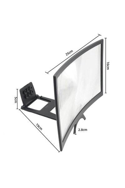 halber Amplificator de imagine ®, lupă, curbată de 12 inch, neagră