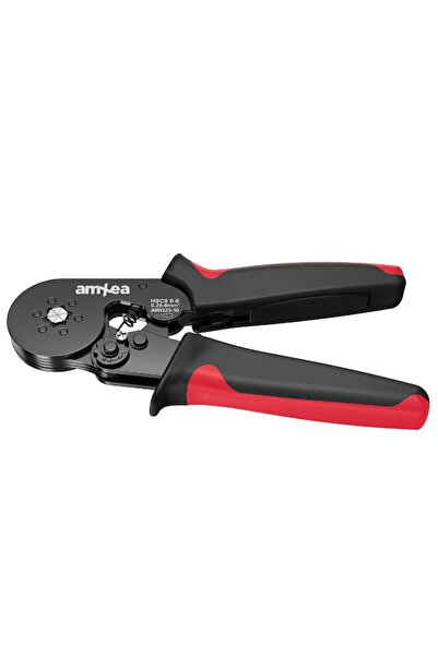 amXea HSC8 6-6 Crimping Pliers Black-Red, six jaws for 0.25 - 6 mm²