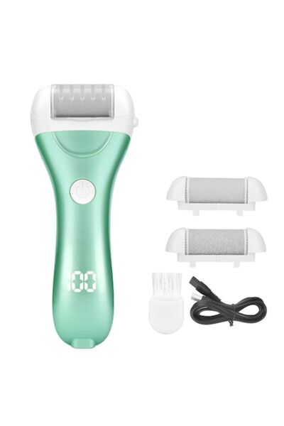 varioshop Pilă electrică pentru călcâie și tălpi, LED, reîncărcabilă, 2 viteze, 2000 rpm