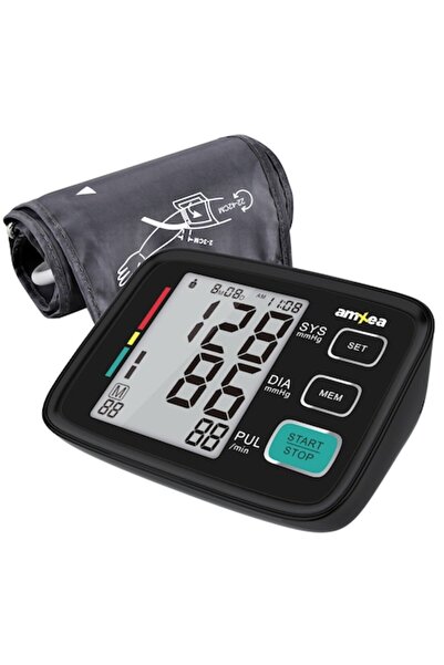 amXea Tensiometru de brat electric BM80EH Negru, 180 memorii, sistolic/diasto...