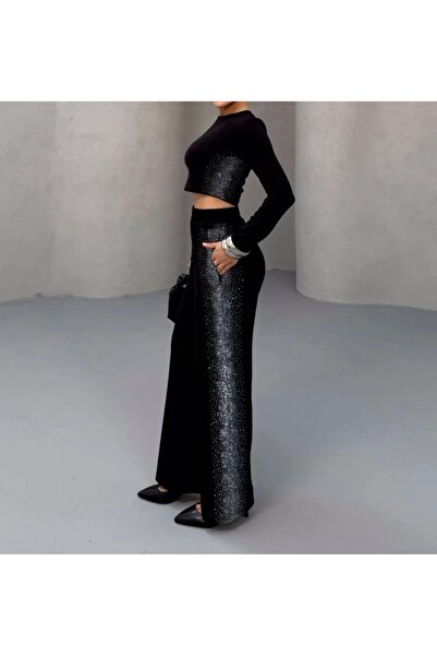 Butik YANLARI PÜSKÜRTME TAŞLI ALT ÜST TAKIM