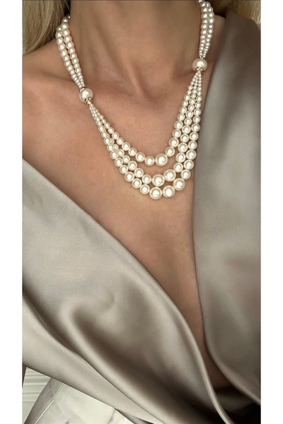Solare Accessories Premium Çok Sıralı İnci Kolye