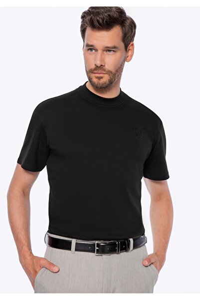 Wittchen Tricou bărbătesc din bumbac, negru, bumbac negru