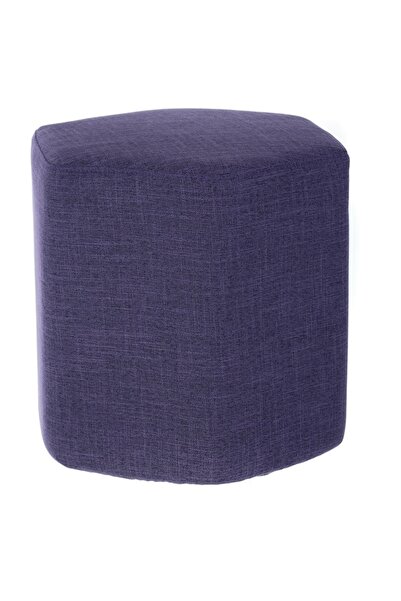 QMOBILI HEX Stool Violet, fabric, removable cover, anti-slip feet