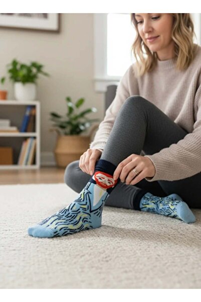 CANMODA جوارب فينسنت منقوشة (تناسب المقاسات من 36 إلى 44)