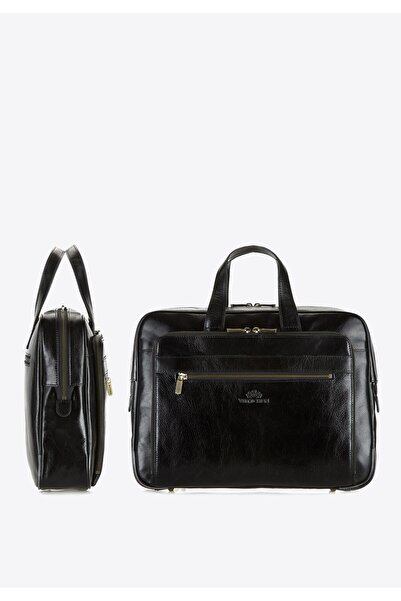 Wittchen Geantă pentru laptop bărbătească de 15,6", piele vintage, cu buzunar...