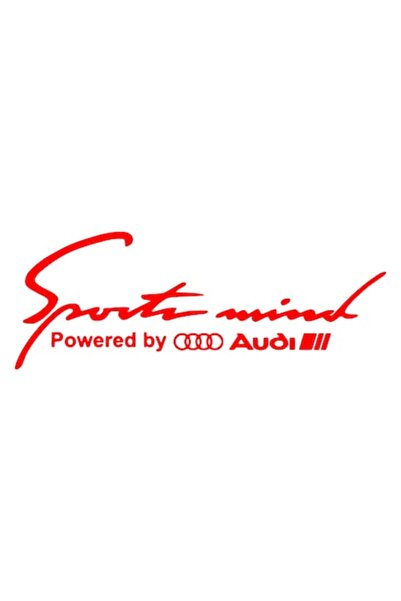 Oracal 651 Sticker auto capota Audi, Sports Mind 30x11cm, rosu