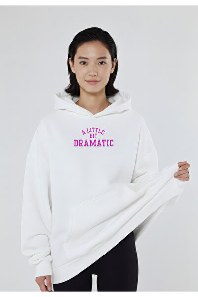 CC STORE Hanorac dramatic din lână de iarnă cu imprimeu pentru spate și față, gros, tricou