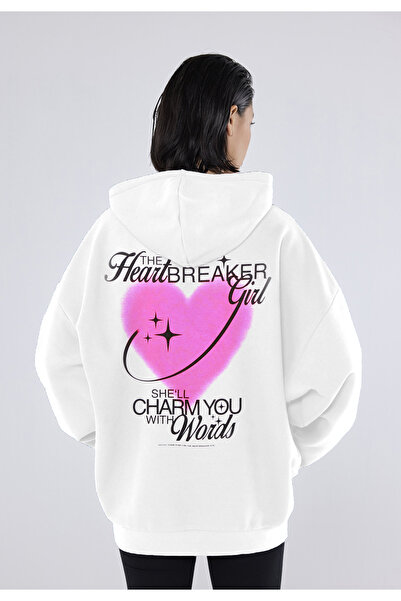 SELF CONTROL Hanorac cu glugă Kalpbreak Heartbreaker, spate și față, cu impri...