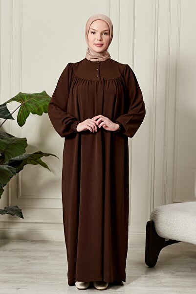 fistan Floral Print Round Robe Mother Hijab Dress