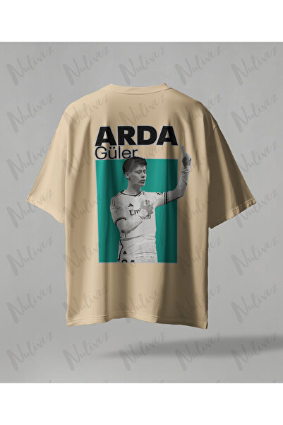Nulivez Arda Güler Design Back Printed High Quality Compact Unisex Oversized T-Shirt