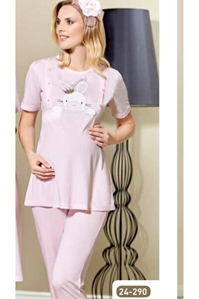 Flz Pijama FLZ 24-290 YENİ SEZON HAMİLELOHUSA PİJAMA TAKIMI