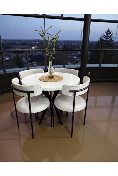 Şam group Yuvarlak Mutfak Masası 90x90 cm Çap