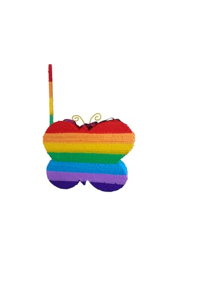 OEM Pinata cu fluturi, 45 cm, curcubeu