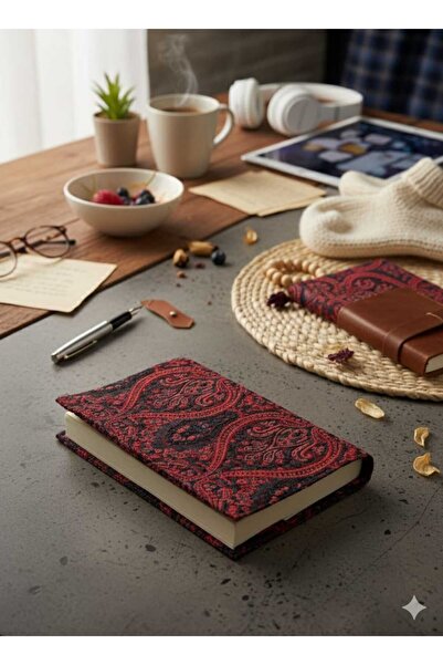 Moda Tendora Vintage Paisley Desenli Koruyucu Kitap Kılıfı