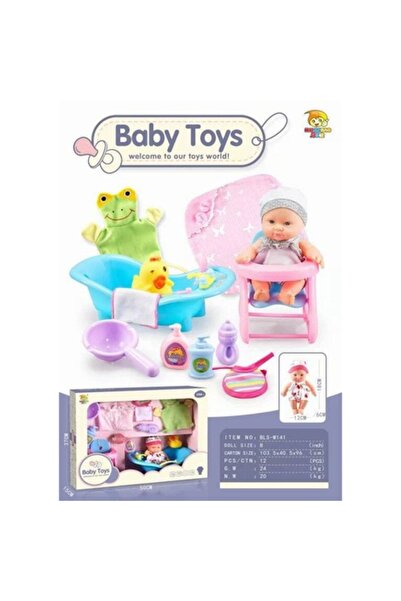 MAKSIK Set de păpuși cu accesorii, 12 cm, roz