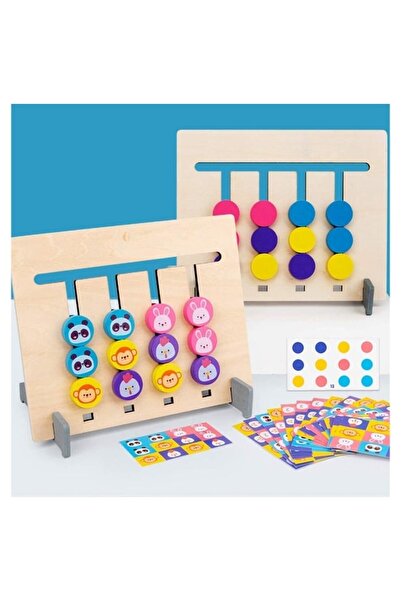OEM Labyrinth Game 4-in-line - Animal and Color Associations, wooden