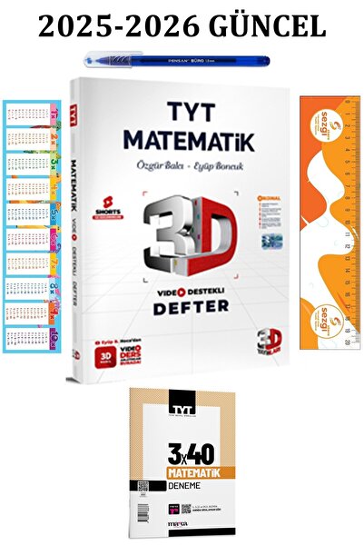 3D Yayınları TYT 3D Matematik Video Destekli Defter ve TYT Matematik 3 Deneme...
